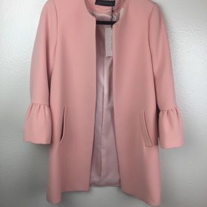 NWT Zara Pink Coat Women's Outerwear Jacket Size M